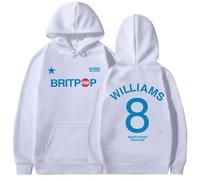 PCYFBEKL Sudadera con Capucha Robbie Williams Britprwp 8 Tour para Hombre Estilo Hip Hop de Forro Polar Informal de Manga Larga y Gran tamaño.