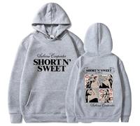 PCYFBEKL Sudadera con Capucha Sabrina Carpenter Short N' Sweet para Hombre Ropa de Calle estética Informal Unisex otoño e Invierno Estilo Harajuku