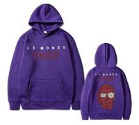 PCYFBEKL Sudadera con Capucha y Estampado gráfico del álbum Le Monde Chico del Rapero francés PNL para Hombre y Mujer Talla Extragrande.