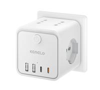PD 30 W Regleta con 4 tomas universales 10/16 A ITA y Schuko, regleta múltiple con 2 USB 2 USB C, toma múltiple con enchufe plano que ahorra espacio con interruptores para casa, oficina
