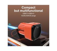 PD 45W Turbo Charger Type C Fast Charging US EU UK AUS Kr Plug All in One Universal Travel Adapter Usb Chargers