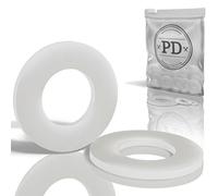 PD® Arandelas de plástico M12 (DIN 125 Forma A/ISO 7089) | Arandelas de nylon PA | Arandelas de plástico Arandelas de poliamida con diámetro exterior pequeño | 50 piezas