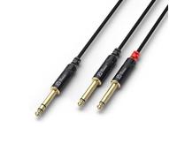 PD Connex - Cable de señal jack estéreo a 2 jack mono de 90 centímetros