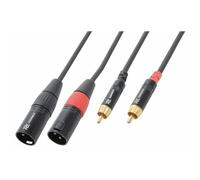 PD Connex CX66-1 - Cable de señal 2x XLR macho a 2x RCA de 1,5 metros