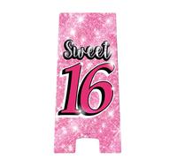 PD-Party 7029529 Fiesta Advertencia Señales | Fiesta Decoraciones | Festivo - Sweet 16, 24cm Longitud x 24cm Ancho x 58cm Altura