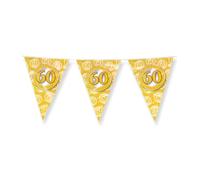 PD-Party 7031038 Banderines de Fiesta | Elegante - 60th, Oro, Foil Bunting, Aniversario de Boda, Festivo Fiesta Decoraciones, 1000cm Longitud x 30cm Ancho x 0.1cm Altura