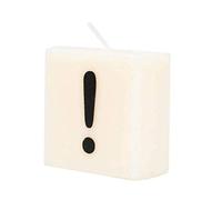 PD-Party 7040037 Vela de Letra tipo Scrabble | Fiesta | Decoraciones | Ambiente - !, Crema/Negro, 4cm Longitud x 4cm Ancho x 2cm Altura
