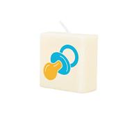PD-Party 7040053 Vela de Letra tipo Scrabble | Fiesta | Decoraciones | Ambiente - Baby Boy, Crema/Negro, 4cm Longitud x 4cm Ancho x 2cm Altura