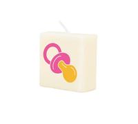 PD-Party 7040054 Vela de Letra tipo Scrabble | Fiesta | Decoraciones | Ambiente - Baby Girl, Crema/Negro, 4cm Longitud x 4cm Ancho x 2cm Altura