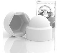 PD® Tapas Protectoras Hexagonales M10 (Ancho 17) | Blanco Para Tornillos y Tuercas de Plástico | 10 Piezas