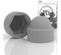 PD® Tapas Protectoras Hexagonales M5 (Ancho A Través De Planos 8) Para Tornillos De Plástico Y Tuercas - Gris - 10 Piezas