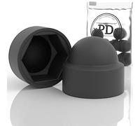 PD® Tapas Protectoras Hexagonales M6 (Ancho 10) | Negro Para Tornillos y Tuercas de Plástico | 50 Piezas
