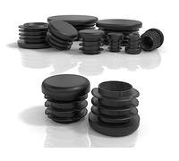 PD® Tapones Redondos 27mm para Tubo | Plástico PE Negro | Para Acero, Acero Inoxidable, Aluminio y Perfil de Aluminio | 10 Piezas