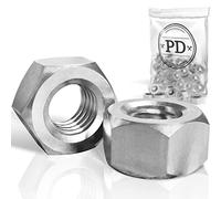 PD® Tuercas M10 (DIN 934 / ISO 4032) | Tuercas hexagonales de acero inoxidable A2 V2A | Tuerca hexagonal Tuerca de acero inoxidable para tornillos, pernos roscados y varillas roscadas | 12 piezas