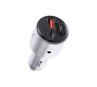 PD30W para Reproductor de MP3 de Coche, Modulador FM Estéreo para Coche, Carga Rápida QC3.0, Reproductor Auxiliar, Luz RGB, Transmisor FM
