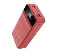 PDBEST 60000mAh - Batería externa de carga rápida, cargador portátil de 22,5 W con pantalla LED, 4 salidas y 3 entradas compatibles con smartphone, tabletas, etc rojo