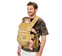 PDBEST Portabebé TáCtico Para Padres, Portabebé Para NiñOs PequeñOs (4-36 Meses) - Portabebés ErgonóMico 3 En 1, Saludable Para La Cadera, Portabebés Para Paseos Y Viajes Caqui