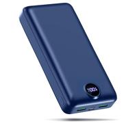 PDBEST Power Bank 50000mah, 22.5W Bateria Externa Carga Rapida Portatil Camping,USB-C con 3 Salidasy 2 Entradas, Pantalla Led, Gran Capacidad Compatible con iPhone iPad, Android Azul
