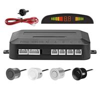 PDC Sensor Aparcamiento Kit Sensor Aparcamiento Inalámbrico con 4 Sensores Pantalla Detección Distancia(B)