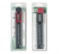 PDDYIER - Transportador digital de ángulo: herramienta 2 en 1 de 7 pulgadas con pantalla LCD para carpintería, metalurgia y bricolaje, precisión de ± 0,3 grados (rojo)