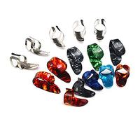 Pderlous 15 Piezas PúAs de Guitarra Humbe PúAs de Dedo Metal + PláStico