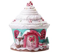 Pderlous Decoraciones navideñas LED de mesa, decoración navideña de castillo de arcilla, decoración de Navidad LED A