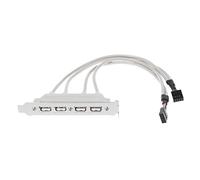 Pderlous Placa base dual de 9 pines a 4 puertos USB 2.0 hembra, soporte PCI