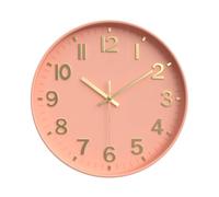 Pderlous Reloj de pared silencioso y moderno para pared, números 3D, reloj de pared para cocina, dormitorio, sala de estar, oficina, aula, decoración, color 3