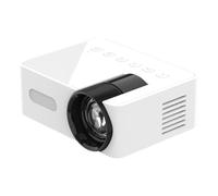 Pderlous YT100 - Mini proyector para el hogar, portátil, portátil, para cine en casa, inalámbrico, para teléfono celular, multifunción, color blanco