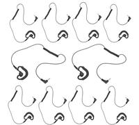 Pdflie Audífonos en forma de G con gancho suave para la oreja, enchufe de 3,5 mm, receptor de radio de policía para Baofeng, Motorola, Kenwood, UV-5R, APX 6000, 7000, 8000 (10 unidades)