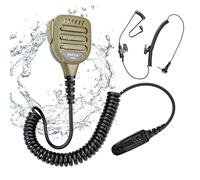 Pdflie bpr40 - Micrófono de hombro con cable reforzado de 3,5 mm para Motorola rmu2080d rdu4100 bpr 40 dtr700 rmv2080 cp200 (IP65 resistente al agua) (5)