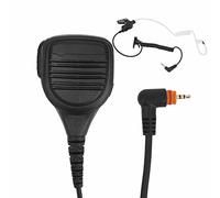 Pdflie TLK 100 - Micrófono de altavoz remoto Walkie Talkie Accesorios Micrófono de solapa de hombro con auricular de 3.5 mm solo escucha para Motorola Wave Radio bidireccional portátil pmmn4125 rm250
