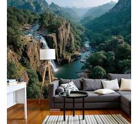 pdghsdkgjh con efecto 3D Maravillas naturales Póster no tejido espectacular desfiladero XXL no tejido Papel pintado verde para sala de estar y dormitorio Cuadro, 350cm x 256cm