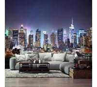 pdghsdkgjh Fotomural 3D del horizonte de Nueva York, no tejido, XXL, moderno, para sala de estar y dormitorio, colorido, 300 cm x 210 cm, adhesivo de pared - fondo de pared - pintura - póster