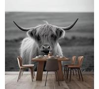 pdghsdkgjh Fotomural con efecto 3D de un yak gris, papel tapiz no tejido para decoración de paredes, ideal para sala de estar, cocina, dormitorio y habitación infantil, 200 cm x 140 cm.