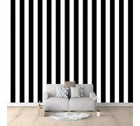 pdghsdkgjh Fotomural de rayas blancas y negras con efecto 3D para sala de estar, dormitorio, habitación infantil, fondo de TV, decoración de pared, 250 cm x 175 cm.