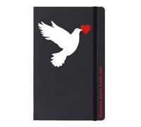 PdiPigna - Cuaderno Notebook Animals don't make war, 13 x 21 cm, 144 páginas, con marcador de color, papel reciclado, 80 g/m² FSC, interior PU, punteado
