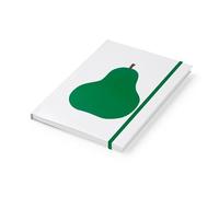 PdiPigna - Cuaderno Notebook Enzo Mari, Pera, 13 x 21 cm, 144 páginas, con marcador de color, papel reciclado, 80 g/m² FSC, interior PU, punteado