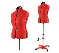 PDM WORLDWIDE Maniquí Femenino Ajustable para Costura, tamaño 12-18, Forma de Cuerpo pinnable con 13 esferas, Base rodante Desmontable, Rango de Altura de 42.5 a 60 Pulgadas para exhibición de Ropa,