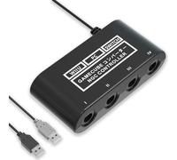 pdobq Gamecube Controller Adapter for Nintendo Switch/Switch 2/ Switch OLED Gamecube Adapter, Super Smash Bros Choice for Wii u/Switch/PC USB, Support 4 Gamecube Controller and 180cm Long Data Cable