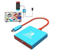 pdobq Switch Dock Switch Docking Station for Nintendo, Portable Switch2 TV Adapter Support 4K/60HZ TV Mode Compatible Steam Deck/Switch OLED, Travel Dock with HDMI2.0 USB3.0 Port