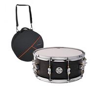 PDP 14" x 6.5" Maple Shell Snare & Gewa Case Black Wax Finish