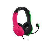 PDP 500-162-PKGR-EU Auriculares supraaurales con cable para juegos Rosa, Micrófono verde Cancelación de ruido