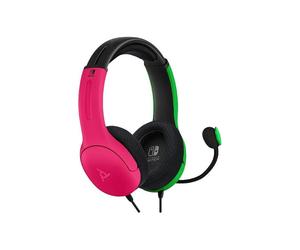 PDP 500-162-PKGR-EU Auriculares supraaurales con cable para juegos Rosa, Micrófono verde Cancelación de ruido