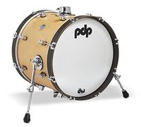 PDP Concept Classic Bass Drum, 18" x 14", Natural Stain, Walnut Stain Hoops