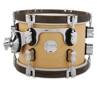 PDP Concept Classic Tom, 10" x 7", Natural Stain, Walnut Stain Hoops