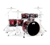 PDP Concept Maple 22 7pc Shell Pack Red to Black Sparkle