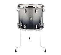 PDP Concept Maple Floor Tom, 18" x 16", Silver to Black Fade Lacquer