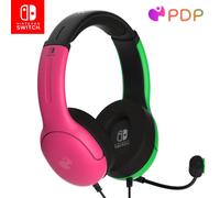 PDP 500-162-PKGR-EU Auriculares supraaurales con cable para juegos Rosa, Micrófono verde Cancelación de ruido