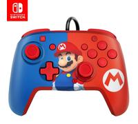 PDP Faceoff Deluxe Audio Mando con Cable Super Mario para Nintendo Switch